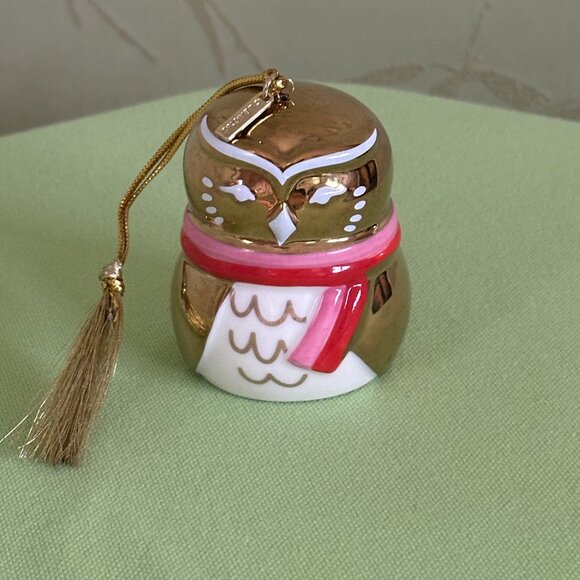 KATE SPADE BE JOLLY OWL ORNAMENT:NIB OWL - Picture 5 of 13